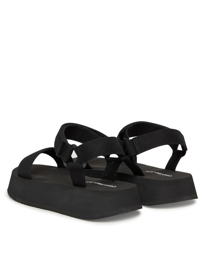 Calvin Klein Jeans Sandały Calvin Klein Jeans Sandal Velcro Webbing Mg YW0YW01693 Czarny