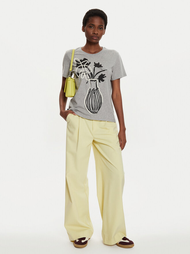 Desigual Desigual T-Shirt Shadow 24WWTK11 Grau Regular Fit