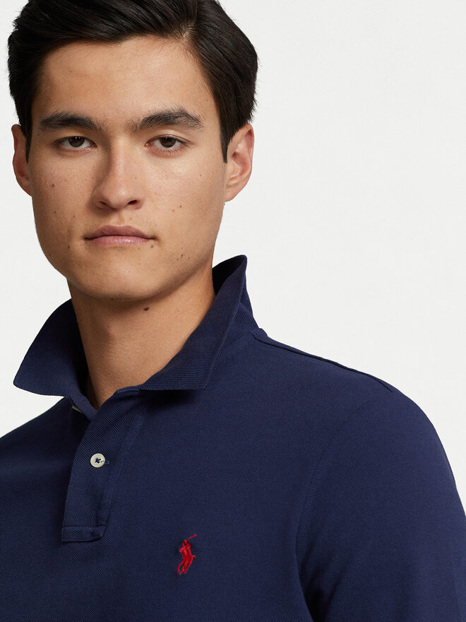 Polo Ralph Lauren Polo Ralph Lauren Поло 710680790046 Cиній Custom Slim Fit