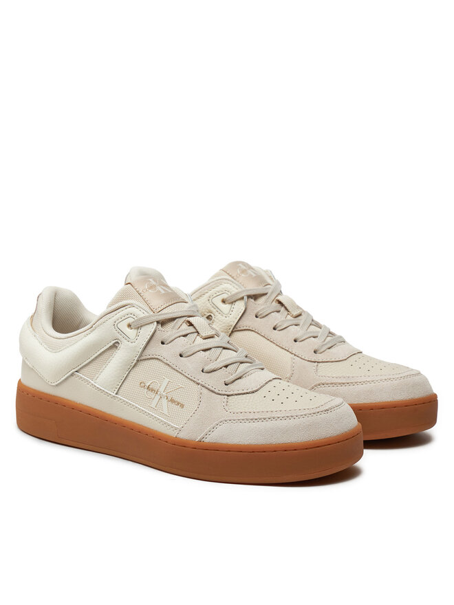 Calvin Klein Jeans Sneakers Calvin Klein Jeans Basket Cup Low Laceup Lth Ml Mtr YM0YM00994 Écru