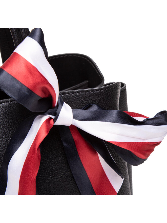 Handtasche Tommy Hilfiger Charming Tommy Med Satchel AW0AW08792 Schwarz eschuhe