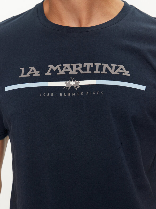 La Martina La Martina T-Shirt ZMR009 JS206 Dunkelblau Regular Fit