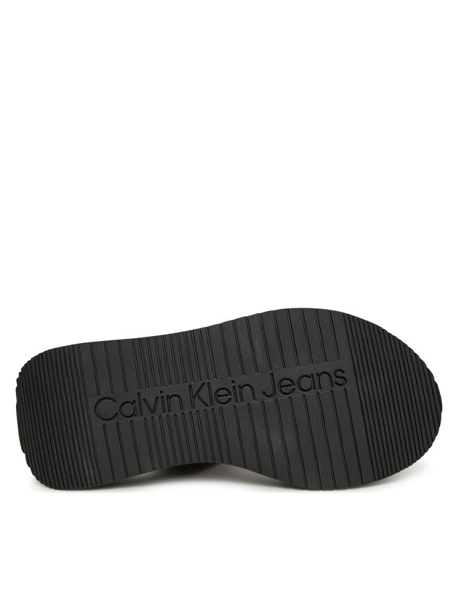 Calvin Klein Jeans Pantoletten Calvin Klein Jeans Sandal Slide Double Strap YW0YW01694 Schwarz