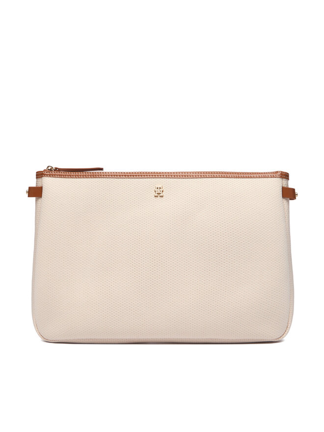 Tommy Hilfiger Handtasche Tommy Hilfiger Th Monoplay Tote Le AW0AW17416 Beige