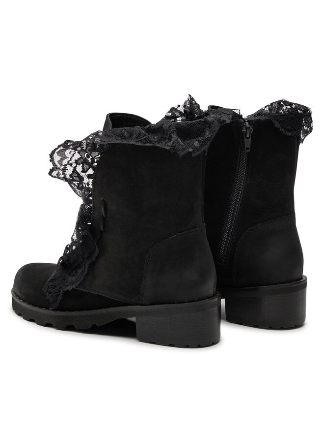 R.Polański Schnürschuhe R.Polański 0890 Schwarz