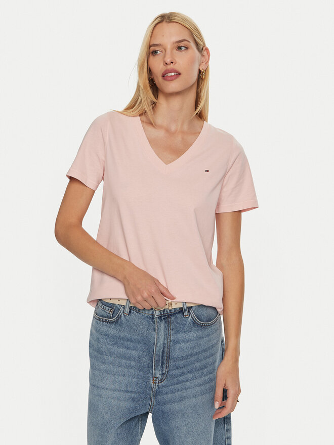 Tommy Hilfiger Tommy Hilfiger Marškinėliai WW0WW44177 Rožinė Regular Fit