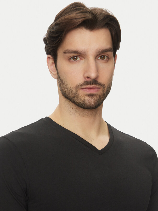 Lacoste Lacoste Σετ 3 T-Shirts TH9008 Μαύρο Slim Fit