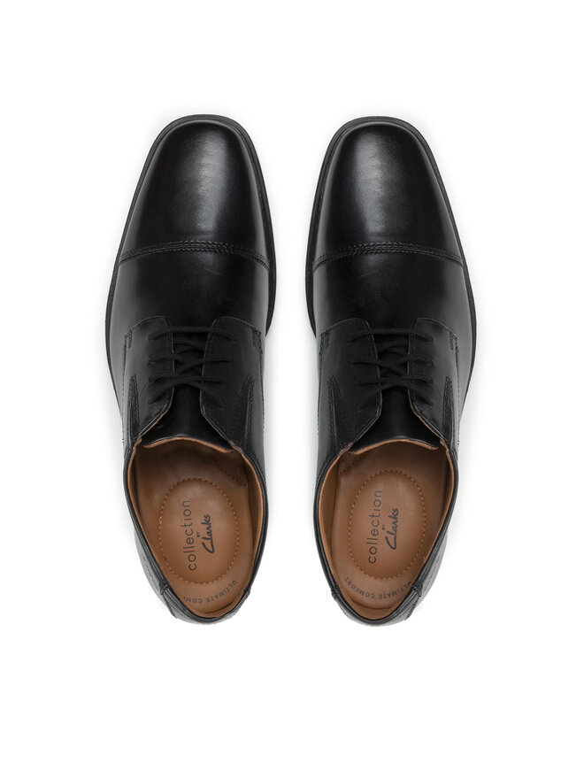 Clarks Félcipő Clarks Tilden Cap 261103097 Fekete