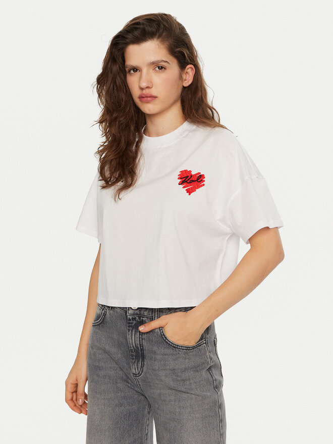 KARL LAGERFELD KARL LAGERFELD Camiseta A1W17074 Blanco Regular Fit
