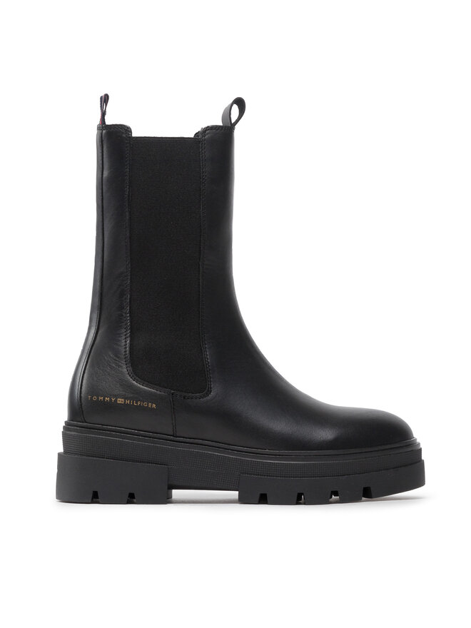 Tommy Hilfiger Боти тип челси Tommy Hilfiger Monochromatic Chelsea Boot FW0FW06730 Черен