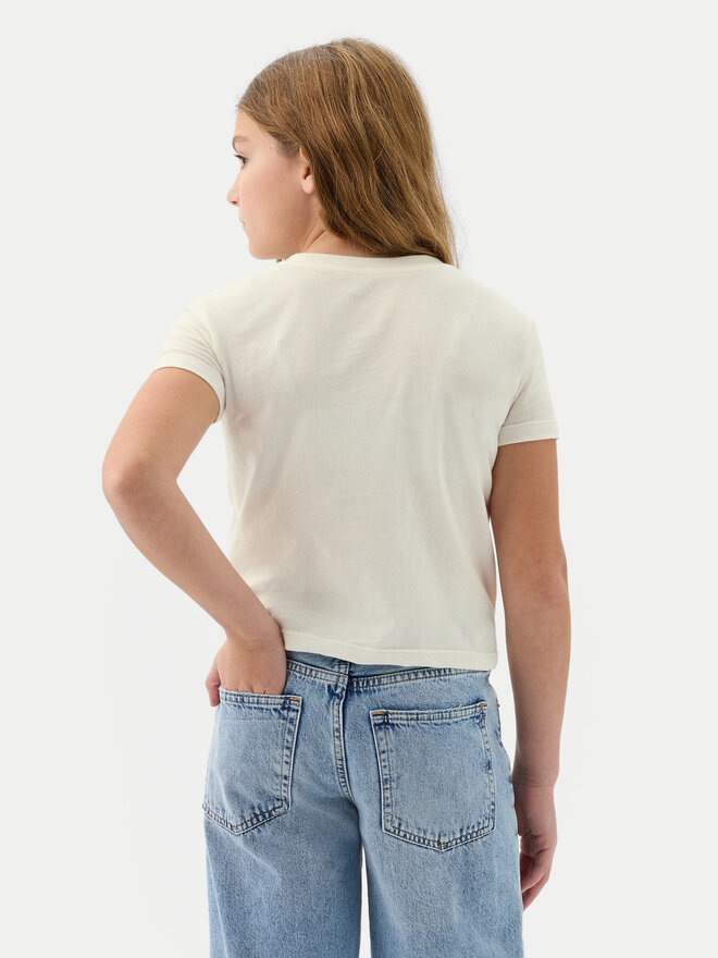 Gap Gap Marškinėliai 888862 Écru Regular Fit