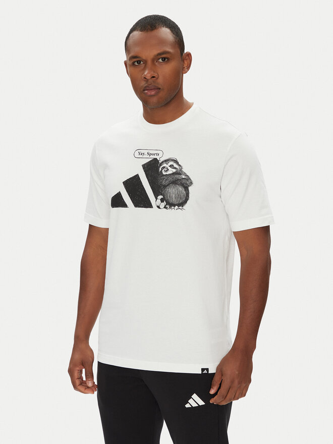 adidas adidas Póló Yay Sports Graphic JL9256 Fehér Regular Fit