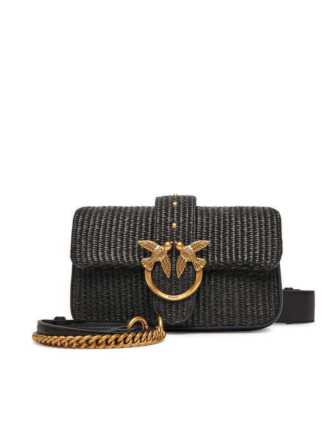 PINKO Handtasche PINKO Love One Mini Slouchy Fl PE 25 PLTT 104340 A2CF Schwarz
