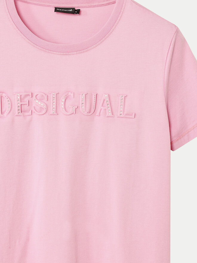 Desigual Desigual Camiseta Brandy 24WWTK24 Rosa Regular Fit