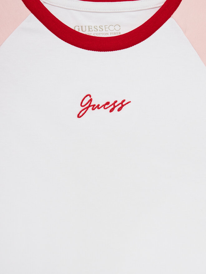 Guess Guess Marškinėliai J4YI15 K6YW4 Balta Boxy Fit