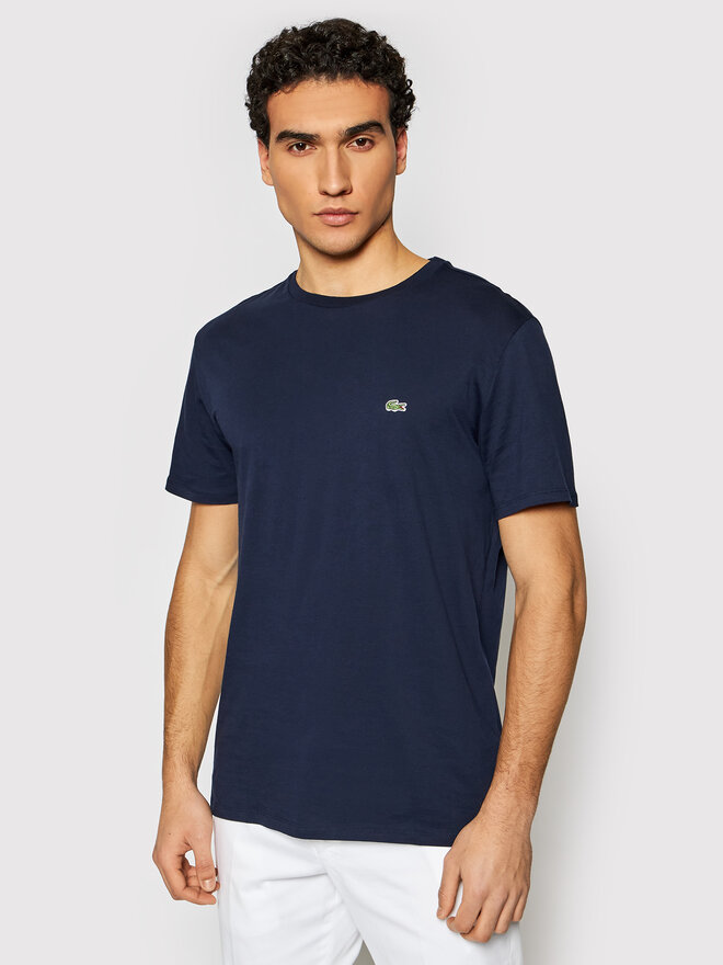 Lacoste Lacoste Marškinėliai TH6709 Tamsiai mėlyna Regular Fit