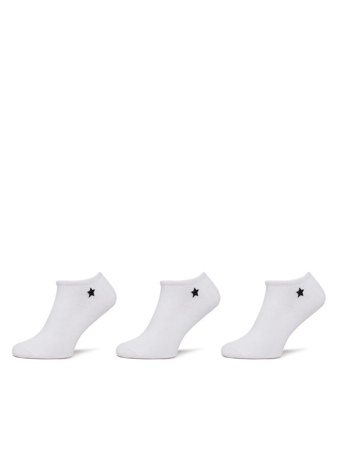 ONLY 3 pares de calcetines cortos para mujer ONLY 15338233 Blanco