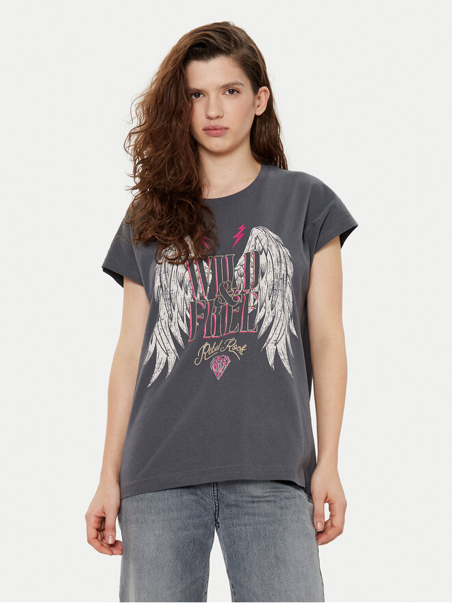 JJXX JJXX Camiseta Wilma 12274694 Gris Boxy Fit