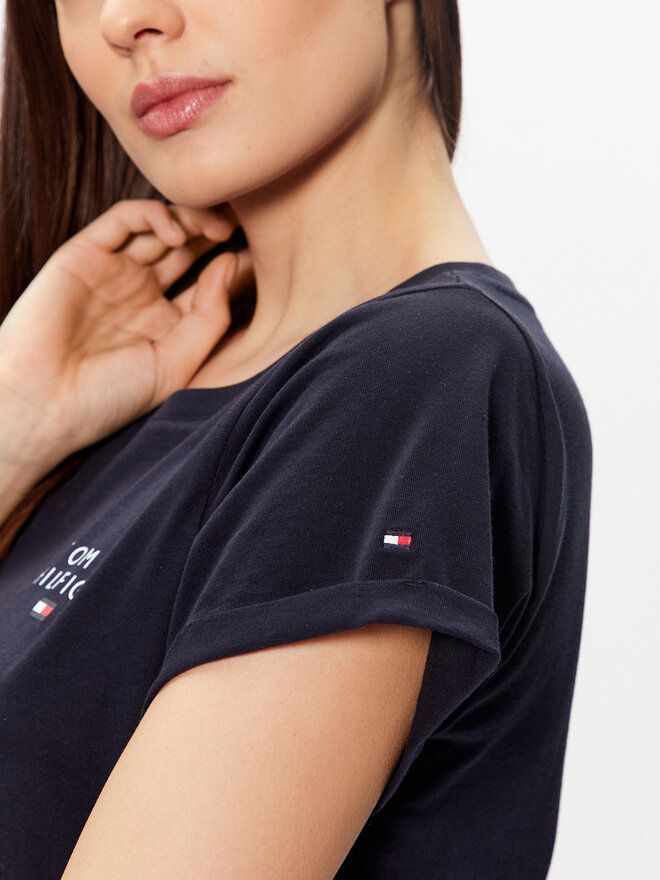 Tommy Hilfiger Tommy Hilfiger T-Shirt UW0UW04525 Dunkelblau Relaxed Fit
