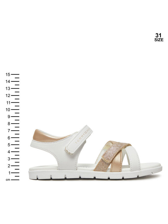 Tommy Hilfiger Sandały Tommy Hilfiger Velcro Sandal T1A2-33770-0273 S Biały