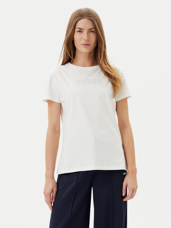 Guess Guess Marškinėliai BRIANA SS V3BI11 J1314 Balta Active Fit