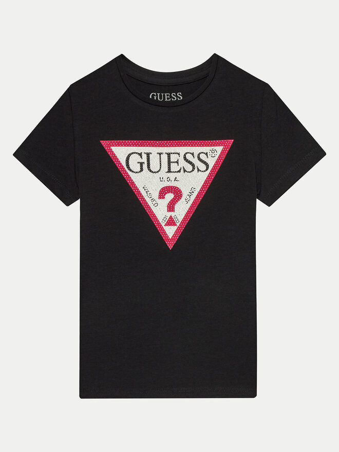 Guess Guess Marškinėliai J2YI51 K6YW1 Juoda Regular Fit