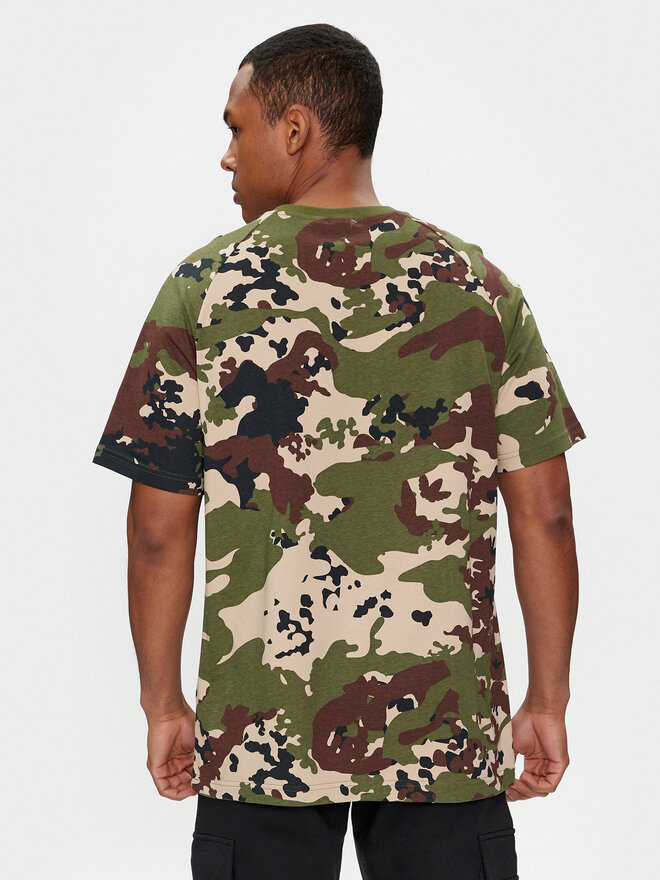 adidas adidas Marškinėliai Camo IS0215 Žalia Regular Fit