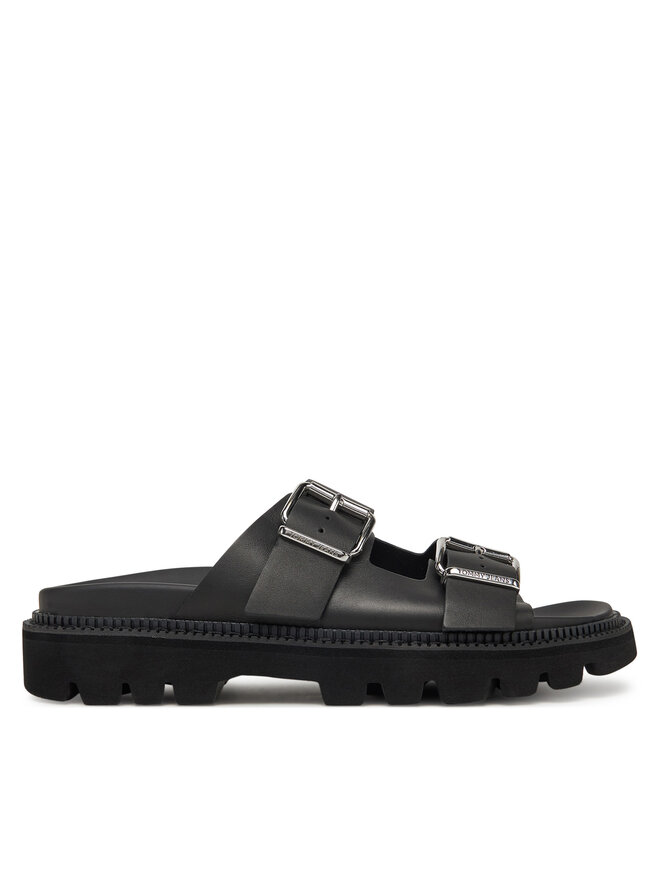 Tommy Jeans Pantoletten Tommy Jeans Double Strap Sandal EN0EN02753 Schwarz