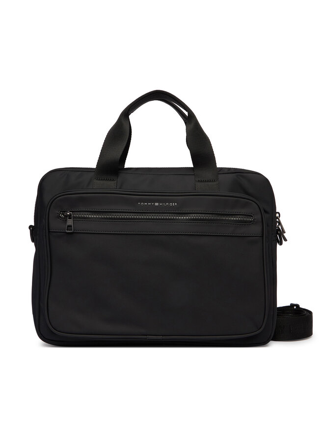 Tommy Hilfiger Laptoptasche Tommy Hilfiger Th Repreve Computer Bag AM0AM14149 Schwarz