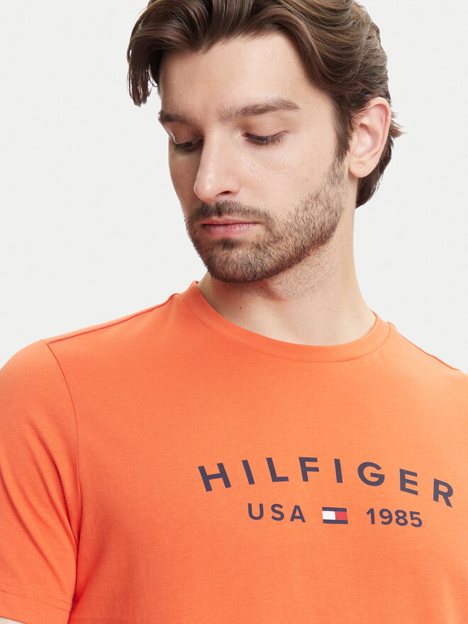 Tommy Hilfiger Tommy Hilfiger Футболка Fathers Day MW0MW39356 Оранжевий Regular Fit