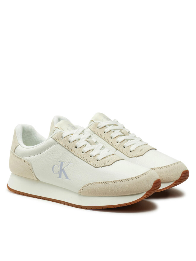 Calvin Klein Jeans Αθλητικά Calvin Klein Jeans Runner Laceup Low Mix Mg YW0YW01798 Λευκό