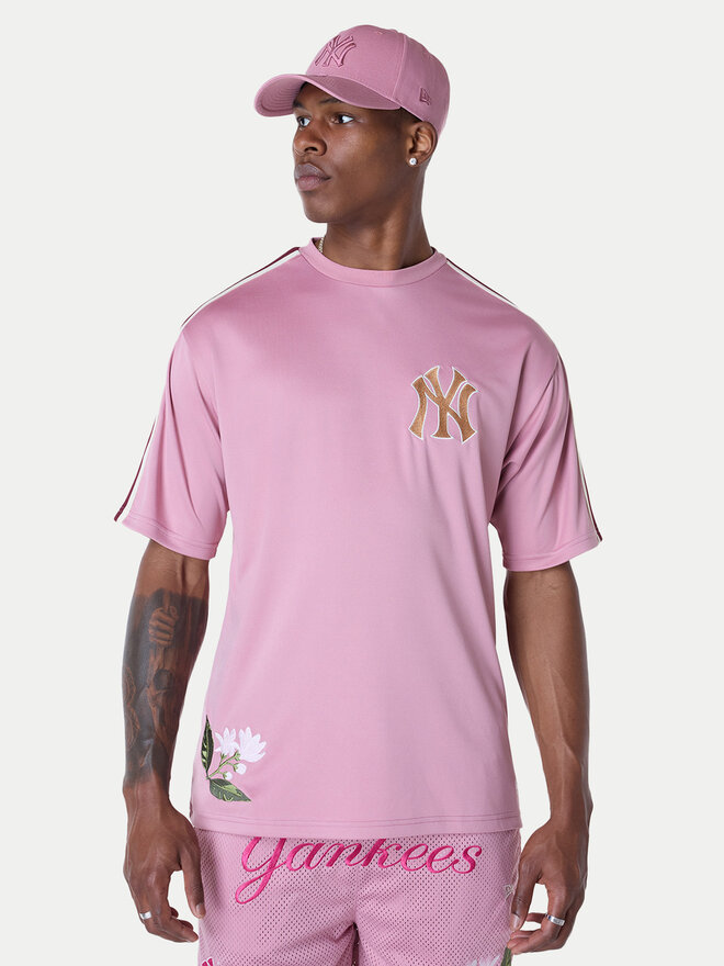 New Era New Era Marškinėliai New York Yankees MLB Floral 60596338 Rožinė Regular Fit