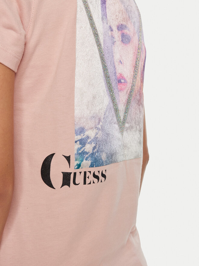Guess Guess Camiseta W4BI13 KCJI0 Rosa Regular Fit