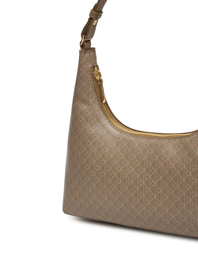 Calvin Klein Handtasche Calvin Klein Emblem Aop Conv Shoulder Bag LV04F3298G Beige