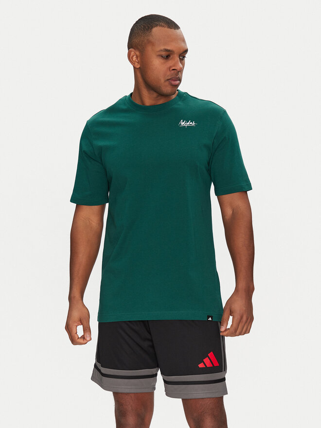 adidas adidas Póló Lounge Still Life Bowl Graphic JJ3961 Zöld Regular Fit