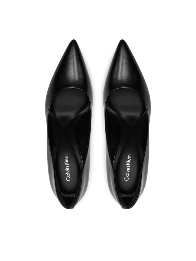 Calvin Klein Pantofi cu toc subțire Calvin Klein Heel Pump 90 - Brush L HW0HW02263 Negru