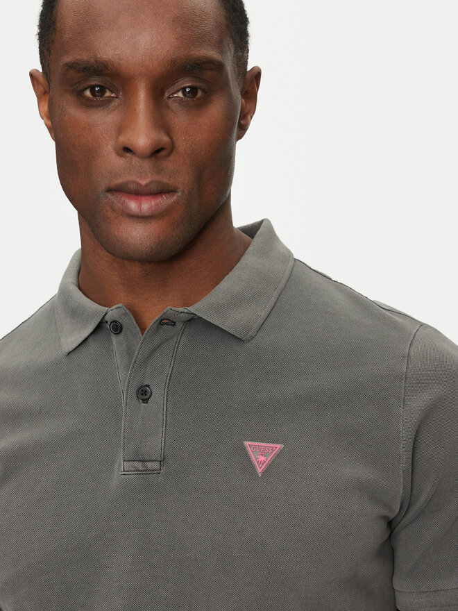 Guess Guess Поло F5GP00 K9WF1 Сірий Regular Fit