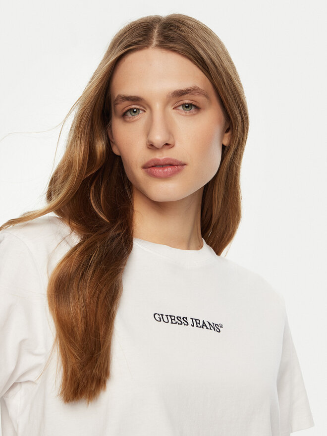 Guess Jeans Guess Jeans T-Shirt W5RI42 K8HM0 Λευκό Regular Fit