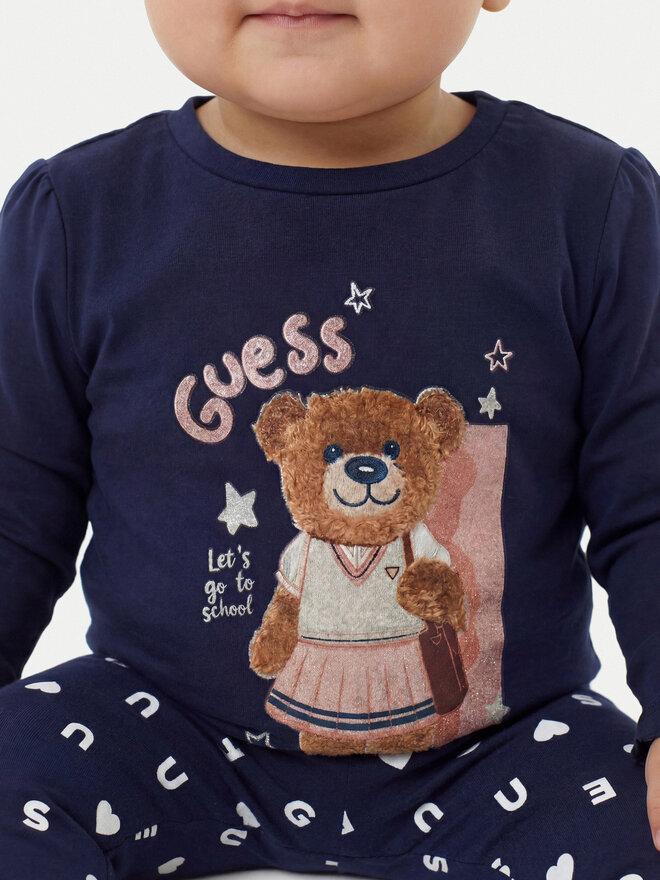 Guess Guess Bluse K6YI11 K3676 Dunkelblau Regular Fit