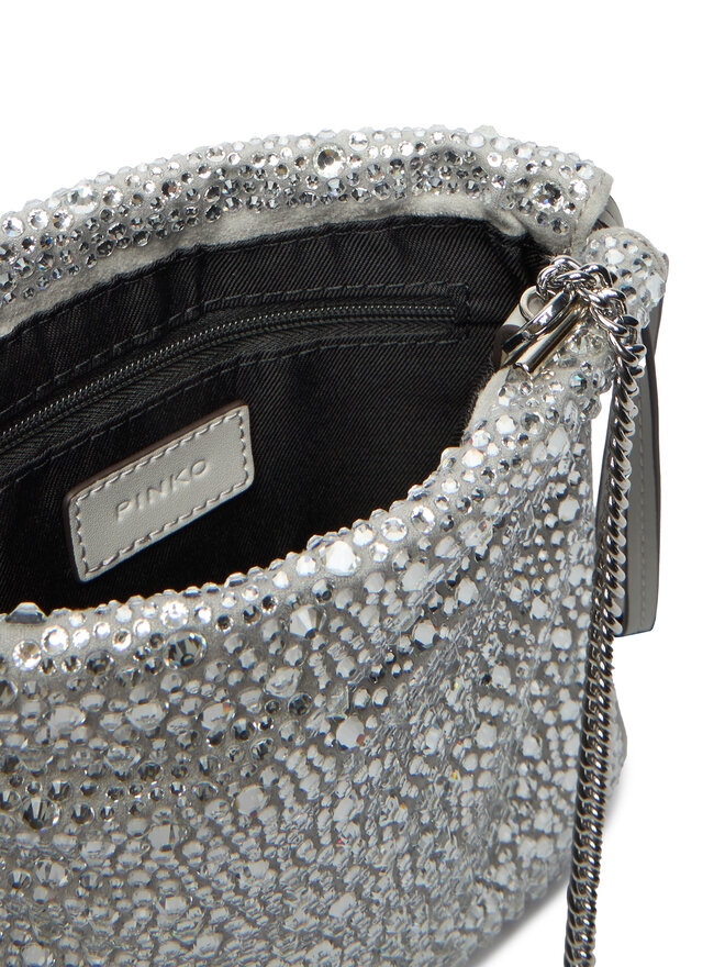 PINKO Сумка PINKO Slouchy Coulisse Baby AI 25-26 PCPL 105409 A2WF Срібний