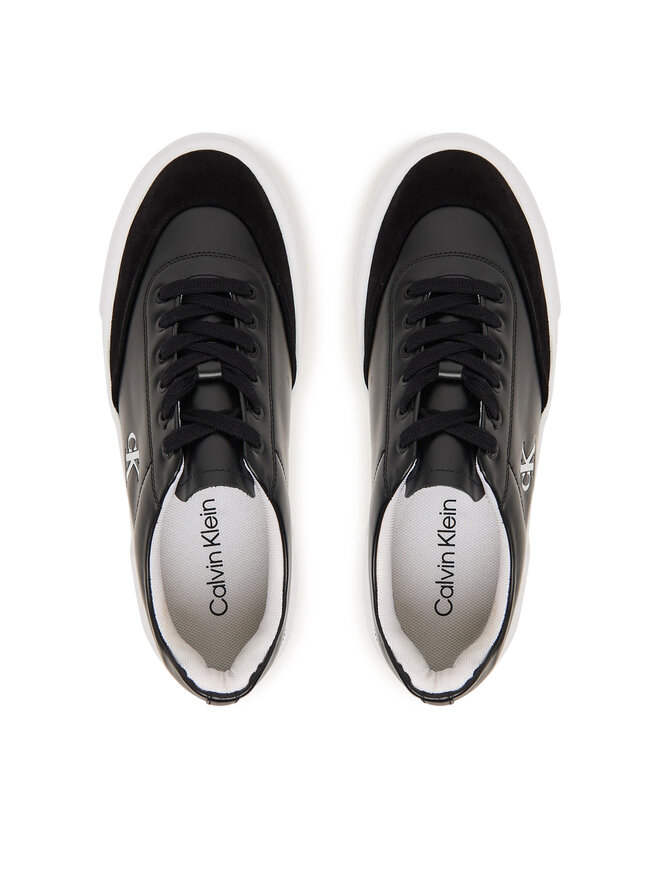 Calvin Klein Sneakers Calvin Klein Flatform Lace Up Tcap Lth-Su HW0HW03438 Schwarz