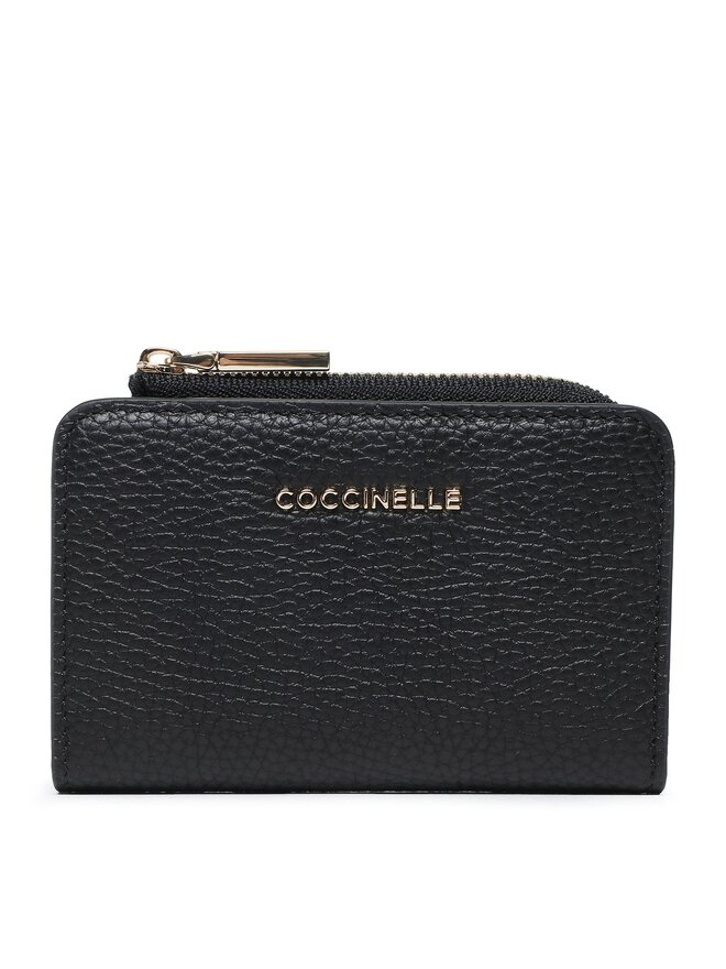Coccinelle Pequeña cartera de mujer Coccinelle MW5 Metallic Soft E2 MW5 17 01 01 Negro