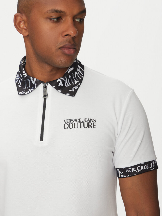 Versace Jeans Couture Versace Jeans Couture Poloshirt 78GAGT02 Weiß Regular Fit
