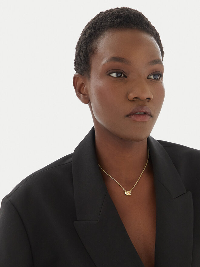 Coach Nyaklánc Coach Pearl Signature C Pendant Necklace 37341916GLD651 Arany