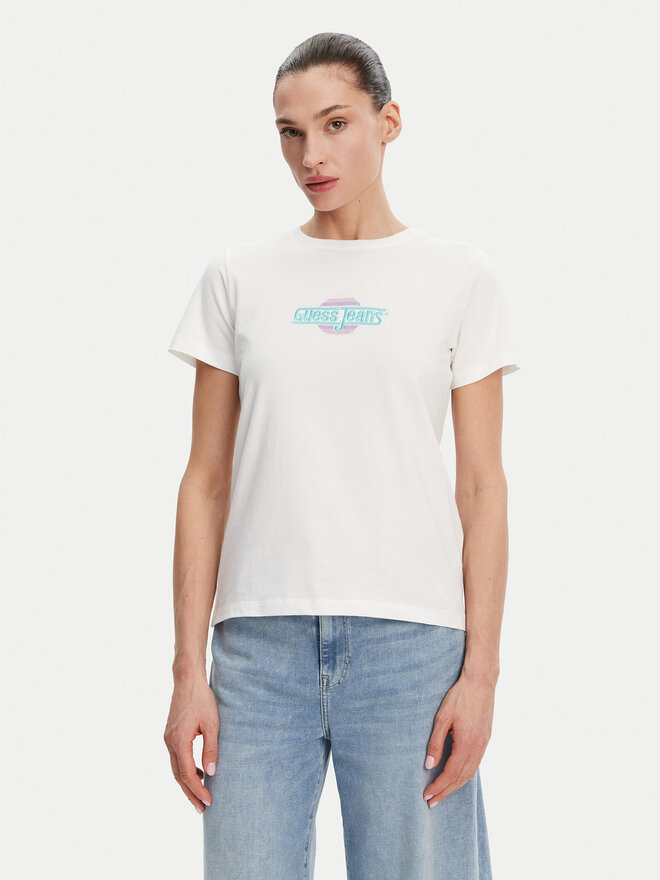 Guess Jeans Guess Jeans Camiseta W5GI26 J1314 Blanco Regular Fit