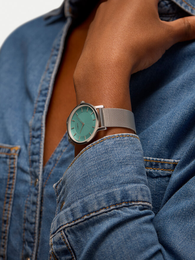 Timex Ρολόι Timex Transcend TW2Y10100 Ασημί