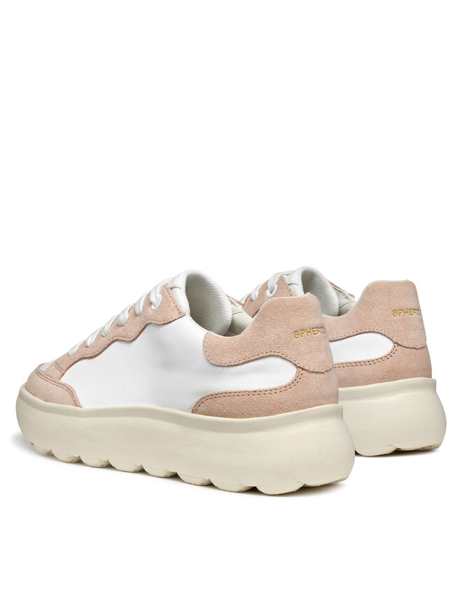 Geox Sneakersy Geox D Spherica Ec4.1 D55TCA 08522 C1Z8Z Biały