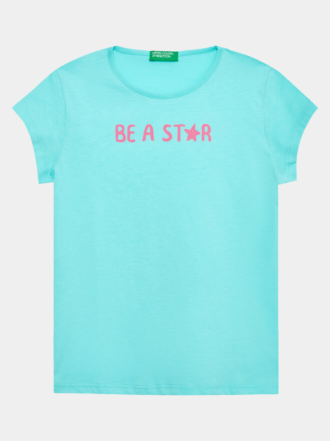 United Colors Of Benetton United Colors Of Benetton Marškinėliai 3096G1095 Mėlyna Regular Fit