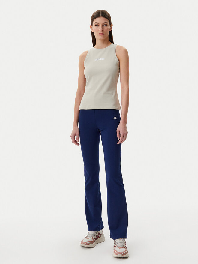 adidas adidas Marškinėliai Essentials Linear JC5790 Smėlio Slim Fit