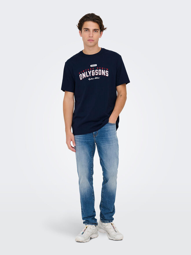 Only & Sons Only & Sons T-shirt Lenny 22028593 Tamnoplava Regular Fit
